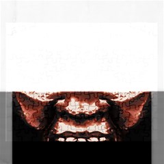 Creepy Head Portrait Artwork Rectangular Jigsaw Puzzl by dflcprintsclothing