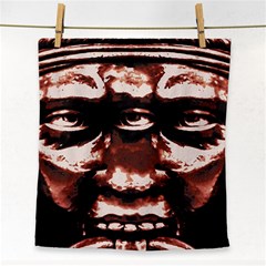 Creepy Head Portrait Artwork Face Towel by dflcprintsclothing