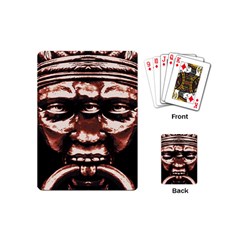 Creepy Head Portrait Artwork Playing Cards Single Design (mini) by dflcprintsclothing