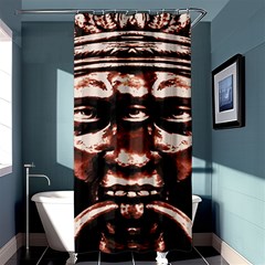 Creepy Head Portrait Artwork Shower Curtain 36  X 72  (stall) 