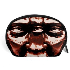 Creepy Head Portrait Artwork Accessory Pouch (large) by dflcprintsclothing