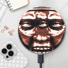 Creepy Head Portrait Artwork Wireless Charger by dflcprintsclothing