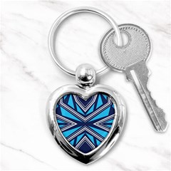 Abstract Pattern Geometric Backgrounds  Key Chain (heart) by Eskimos