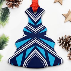 Abstract Pattern Geometric Backgrounds  Christmas Tree Ornament (two Sides) by Eskimos