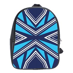 Abstract Pattern Geometric Backgrounds  School Bag (xl) by Eskimos