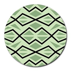 Abstract pattern geometric backgrounds Round Mousepads