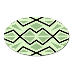 Abstract pattern geometric backgrounds Oval Magnet