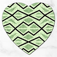 Abstract pattern geometric backgrounds Jigsaw Puzzle (Heart)