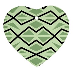 Abstract pattern geometric backgrounds Heart Ornament (Two Sides)