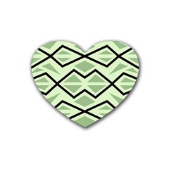 Abstract Pattern Geometric Backgrounds Rubber Heart Coaster (4 Pack) by Eskimos