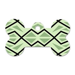 Abstract Pattern Geometric Backgrounds Dog Tag Bone (two Sides)