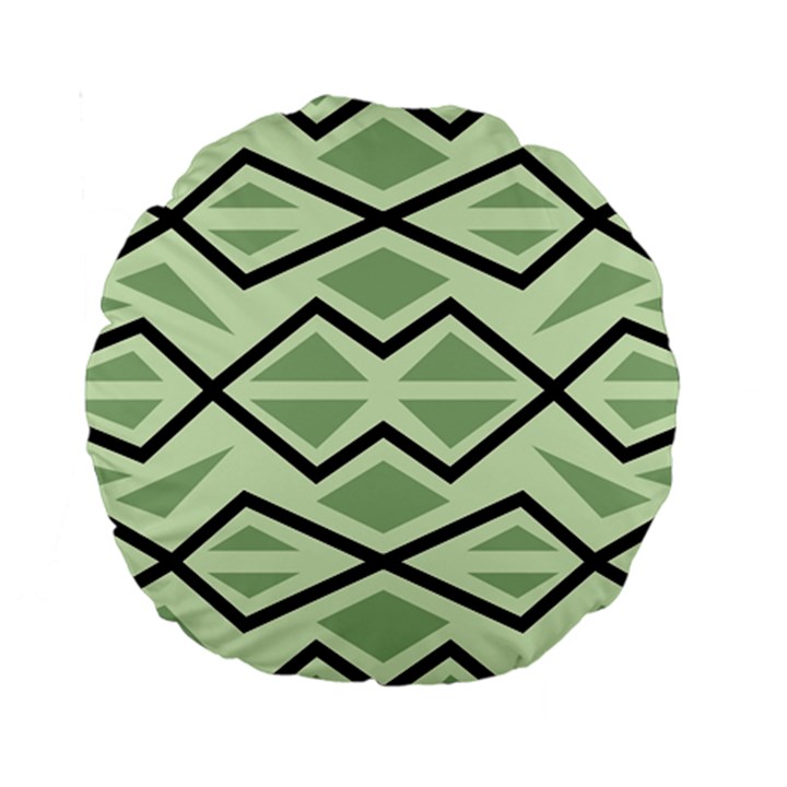 Abstract pattern geometric backgrounds Standard 15  Premium Round Cushions