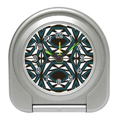 Abstract Pattern Geometric Backgrounds Travel Alarm Clock by Eskimos