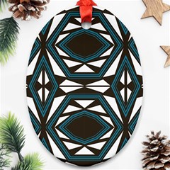 Abstract Pattern Geometric Backgrounds Oval Ornament (two Sides) by Eskimos