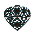 Abstract pattern geometric backgrounds Dog Tag Heart (Two Sides) Front