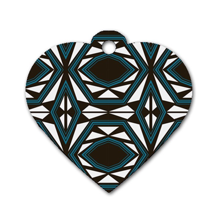 Abstract pattern geometric backgrounds Dog Tag Heart (Two Sides)