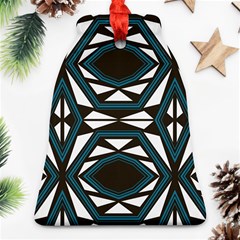 Abstract Pattern Geometric Backgrounds Bell Ornament (two Sides) by Eskimos