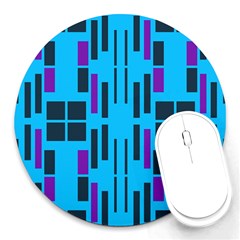 Abstract Pattern Geometric Backgrounds Round Mousepads by Eskimos