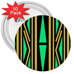 Abstract Pattern Geometric Backgrounds 3  Buttons (10 Pack)  by Eskimos