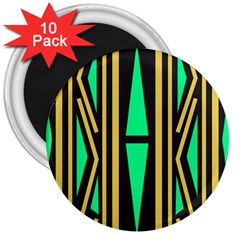 Abstract Pattern Geometric Backgrounds 3  Magnets (10 Pack)  by Eskimos