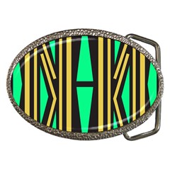 Abstract Pattern Geometric Backgrounds Belt Buckles by Eskimos