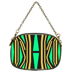 Abstract Pattern Geometric Backgrounds Chain Purse (one Side) by Eskimos