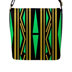 Abstract Pattern Geometric Backgrounds Flap Closure Messenger Bag (l) by Eskimos