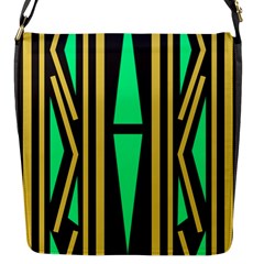 Abstract Pattern Geometric Backgrounds Flap Closure Messenger Bag (s) by Eskimos