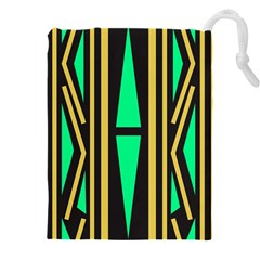 Abstract Pattern Geometric Backgrounds Drawstring Pouch (5xl) by Eskimos