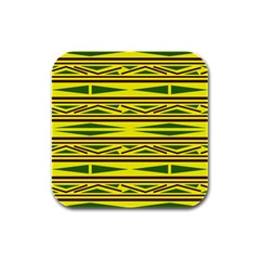 Abstract Pattern Geometric Backgrounds Rubber Square Coaster (4 Pack) by Eskimos