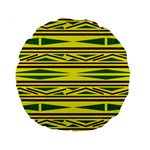 Abstract pattern geometric backgrounds Standard 15  Premium Round Cushions Front