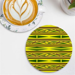 Abstract Pattern Geometric Backgrounds Uv Print Round Tile Coaster