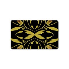 Folk Flowers Print Floral Pattern Ethnic Art Magnet (name Card) by Eskimos