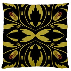 Folk Flowers Print Floral Pattern Ethnic Art Large Cushion Case (one Side) by Eskimos