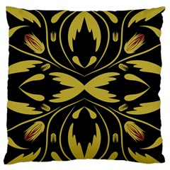 Folk Flowers Print Floral Pattern Ethnic Art Large Flano Cushion Case (one Side) by Eskimos