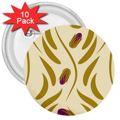 Folk Flowers Print Floral Pattern Ethnic Art 3  Buttons (10 Pack)  by Eskimos