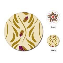 Folk Flowers Print Floral Pattern Ethnic Art Playing Cards Single Design (round) by Eskimos