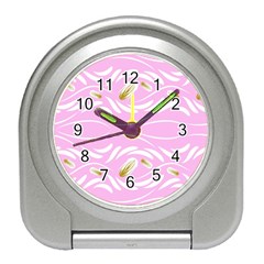 Folk Flowers Print Floral Pattern Ethnic Art Travel Alarm Clock by Eskimos