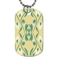 Folk Flowers Print Floral Pattern Ethnic Art Dog Tag (one Side) by Eskimos