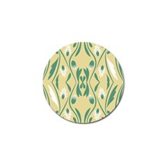 Folk Flowers Print Floral Pattern Ethnic Art Golf Ball Marker (4 Pack) by Eskimos