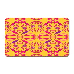 Folk Flowers Print Floral Pattern Ethnic Art Magnet (rectangular) by Eskimos