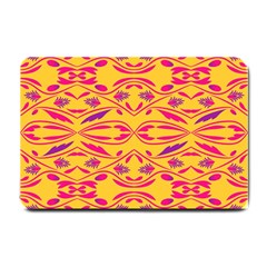 Folk Flowers Print Floral Pattern Ethnic Art Small Doormat  by Eskimos