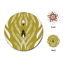 Folk Flowers Print Floral Pattern Ethnic Art Playing Cards Single Design (round) by Eskimos