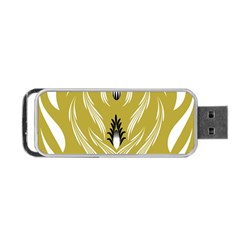 Folk Flowers Print Floral Pattern Ethnic Art Portable Usb Flash (one Side) by Eskimos