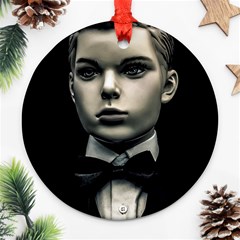 Evil Boy Manikin Portrait Ornament (round) by dflcprintsclothing