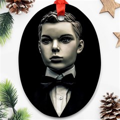 Evil Boy Manikin Portrait Ornament (oval)