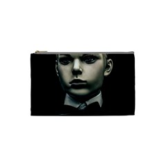 Evil Boy Manikin Portrait Cosmetic Bag (small) by dflcprintsclothing