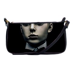 Evil Boy Manikin Portrait Shoulder Clutch Bag by dflcprintsclothing