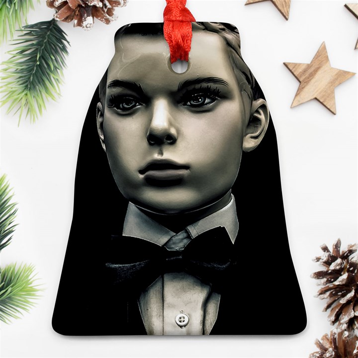 Evil Boy Manikin Portrait Bell Ornament (Two Sides)