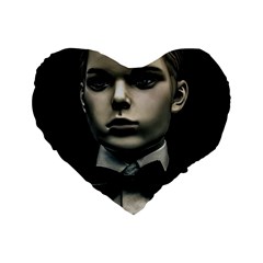 Evil Boy Manikin Portrait Standard 16  Premium Heart Shape Cushions